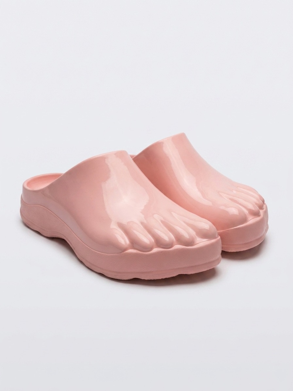 JW PEI Pale Pink Toe-Detail Clog Mules